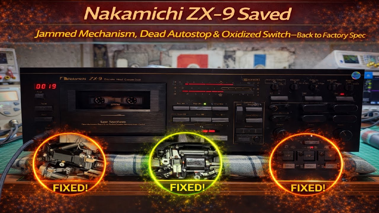 Nakamichi ZX-9 Saved | Jammed Mechanism, Dead Autostop & Oxidized