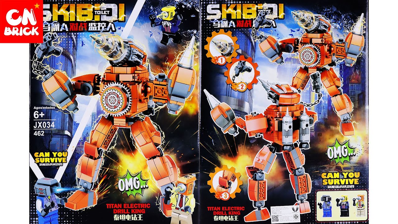 Lego Skibidi Toilet Titan Drillman Sets JX034 Unoffical Lego copy