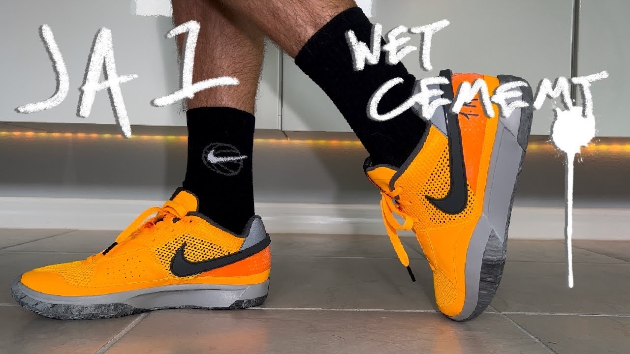 Nike Ja 1 Wet Cement on Feet - YouTube
