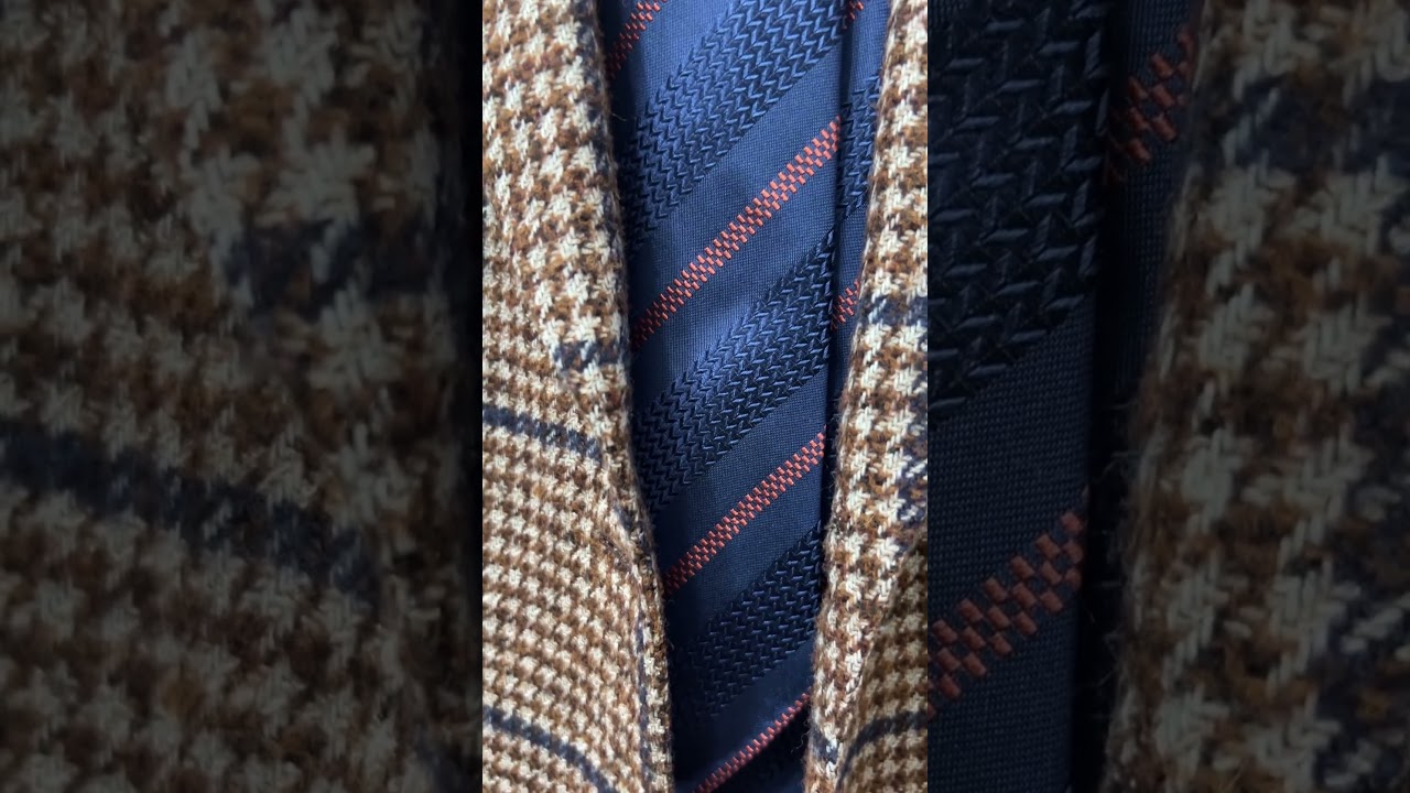 アットヴァンヌッチ ネクタイ | ブルー ヘリンボーン - Del Fiore