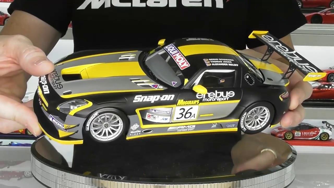 1/18 MERCEDES SLS AMG GT3 by Minichamps Models - Full Review - YouTube