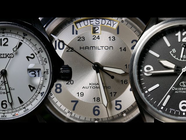 Field Watch Battle Royale! Hamilton / Seiko / Orient Star - YouTube