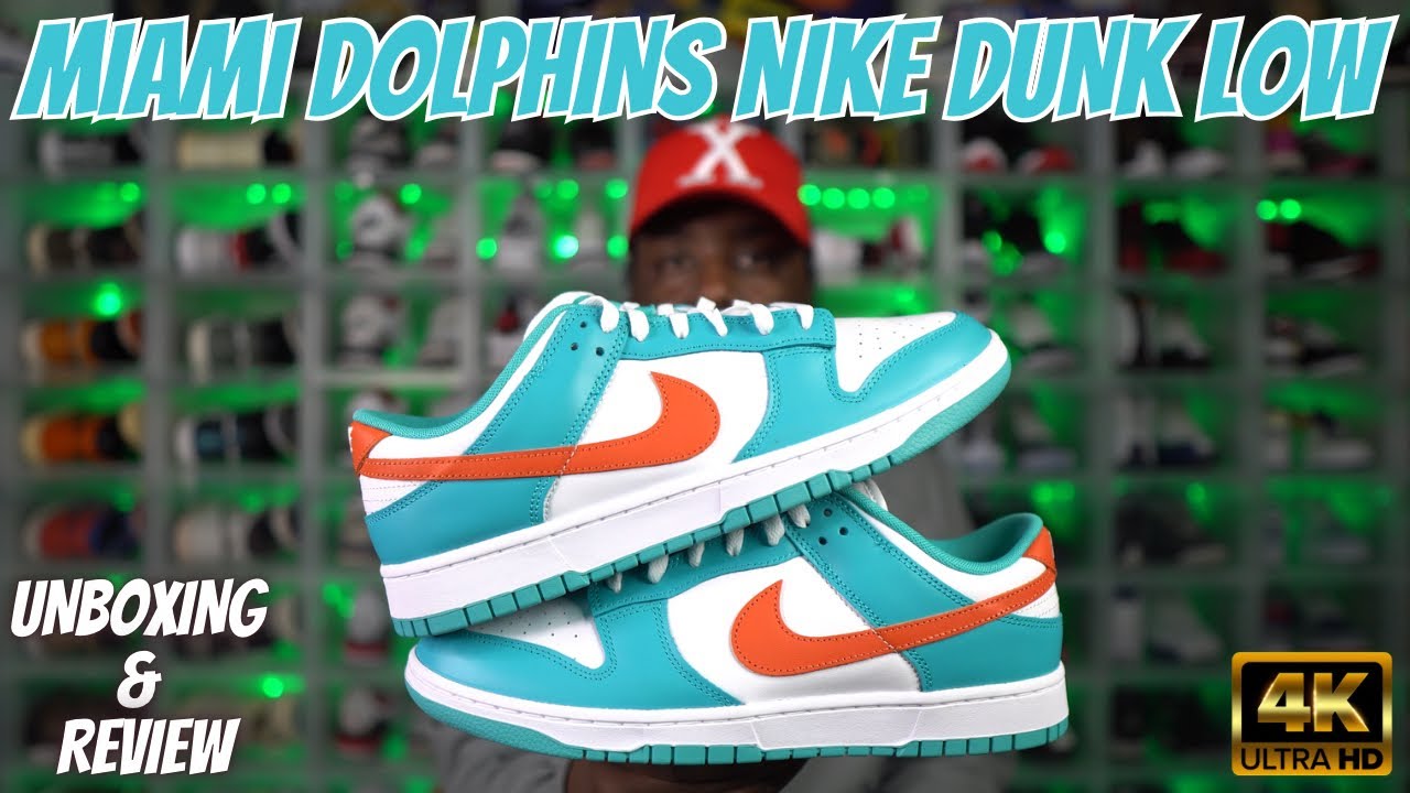 MIAMI DOLPHINS NIKE DUNK LOW UNBOXING & REVIEW | NIKE DUNK LOW
