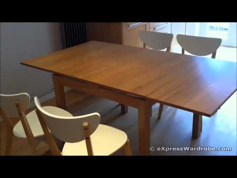 IKEA BJURSTA Extendable Dining Table Design - YouTube