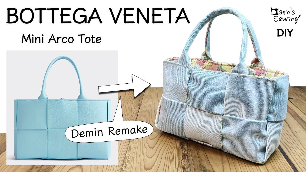 Bottega veneta] I tried to make Arco Tote with denim remake. - YouTube
