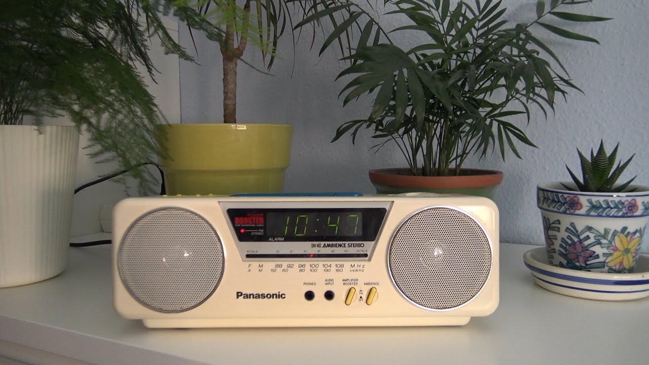 Retro Vintage Panasonic RC-X210 Clock Radio AM FM from 1989 - YouTube