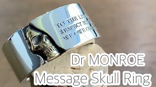 送料無料】Dr MONROE(ドクターモンロー) メッセージスカルリング FC