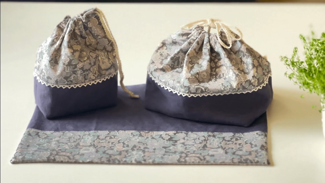 ハンドメイド】入園入学準備／ランチバッグ・コップ袋・ランチマットの