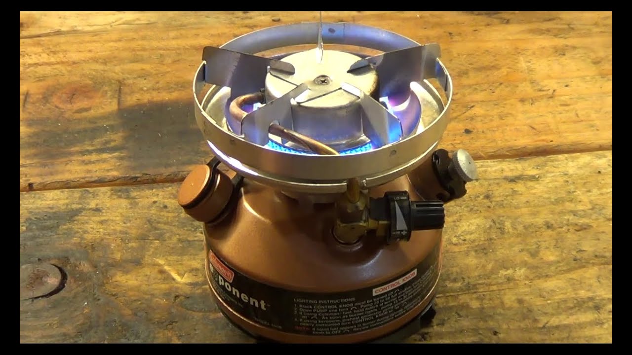 How to light a Coleman Exponent 550b single burner stove - YouTube