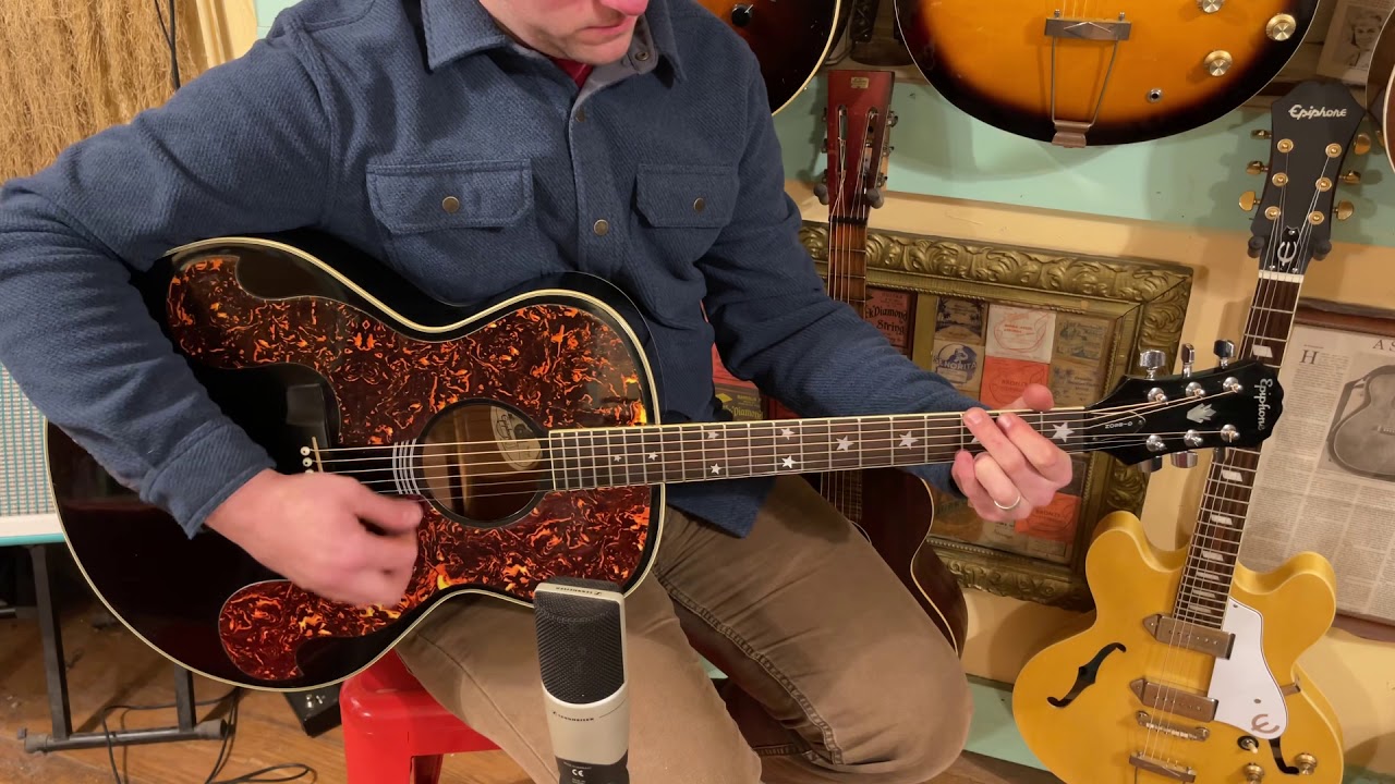 1990 Epiphone SQ-180 Everly Brothers mini-jumbo guitar - YouTube