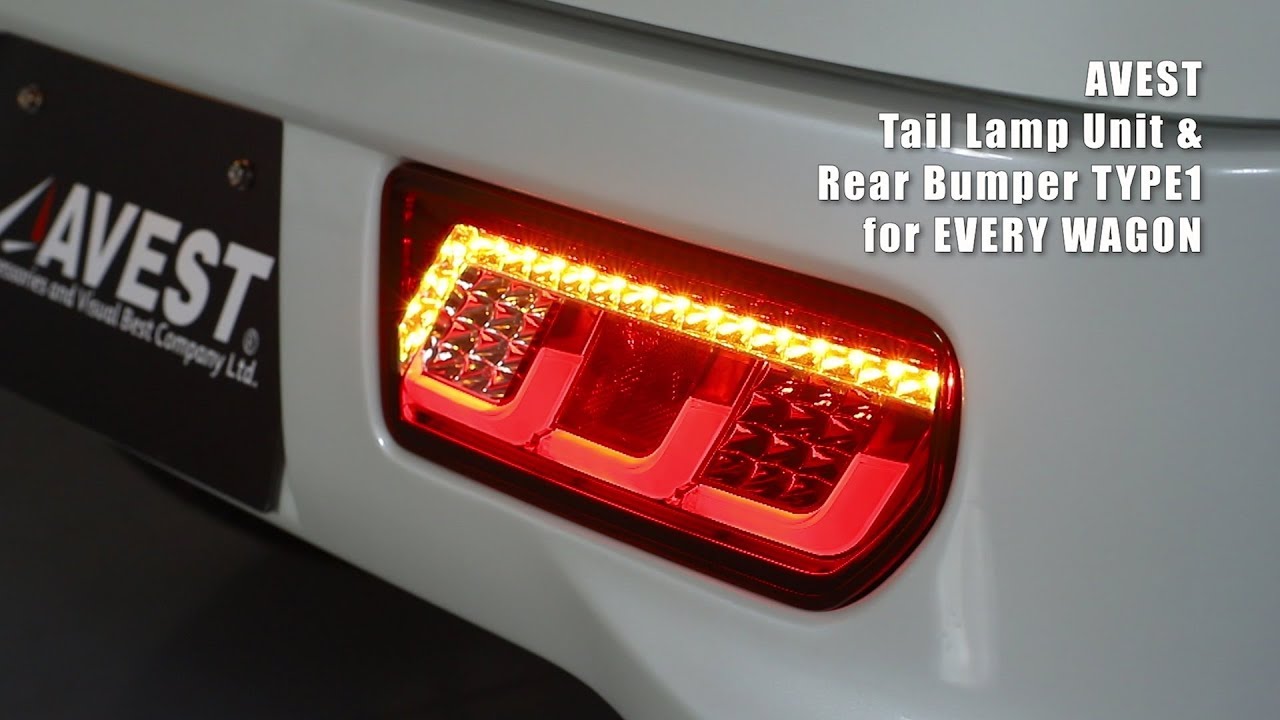 シーケンシャルLEDチューブテールランプ&リアバンパー TYPE1