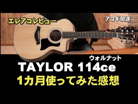 Taylor 114ce 1か月使った感想 Taylor エレアコ ウォルナット ES2