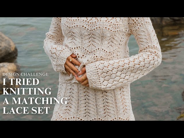 KNIT CHALLENGE: I Tried To Knit a Matching Set Lace Set - YouTube