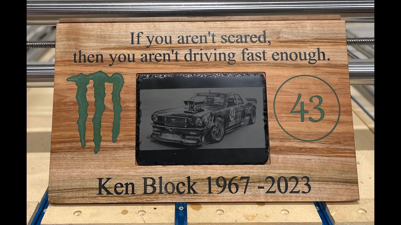 Ken Block CNC & Laser Memorial plaque - YouTube