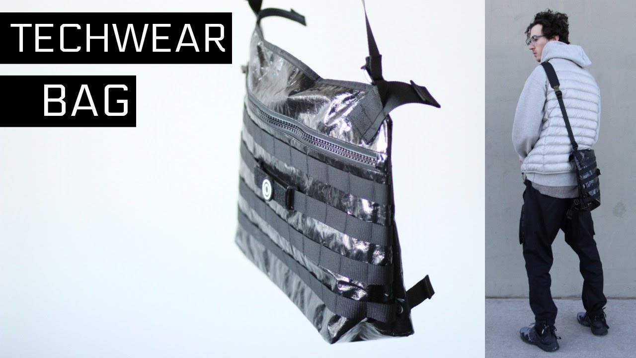 Techwear Messenger Bag | Orbit Gear M100-LIQUIDBK - YouTube