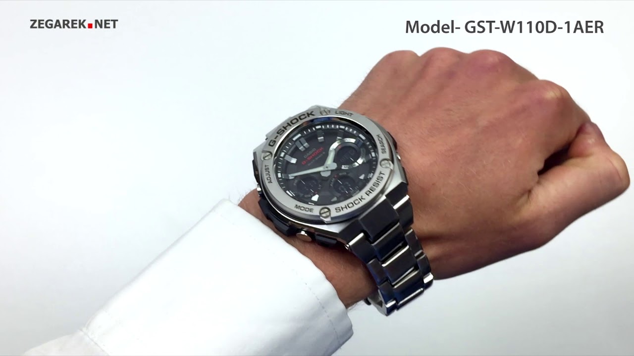 Casio G-SHOCK G-STEEL GST-W110D-1AER G-STEEL - Zegarek.net - YouTube