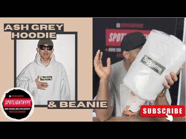 FW23 WEEK 16 SUPREME ASH GREY BOX LOGO HOODED SWEATSHIRT UNBOXING