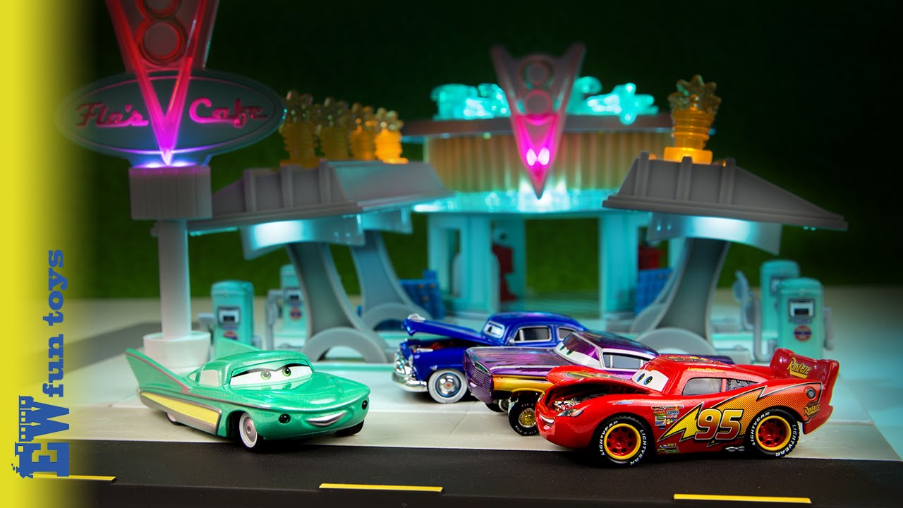 Disney Cars Toys Flo's V8 Cafe Part 16 Precision Series McQueen