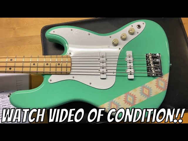 2021 Fender Silent Siren Jazz Bass Maple Surf Green - YouTube