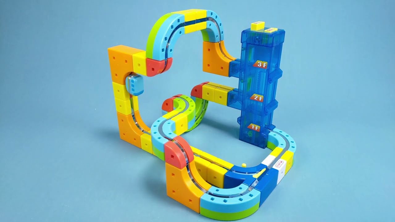 レールキューブ クリアメカ エレベーターセットの作例6 - YouTube