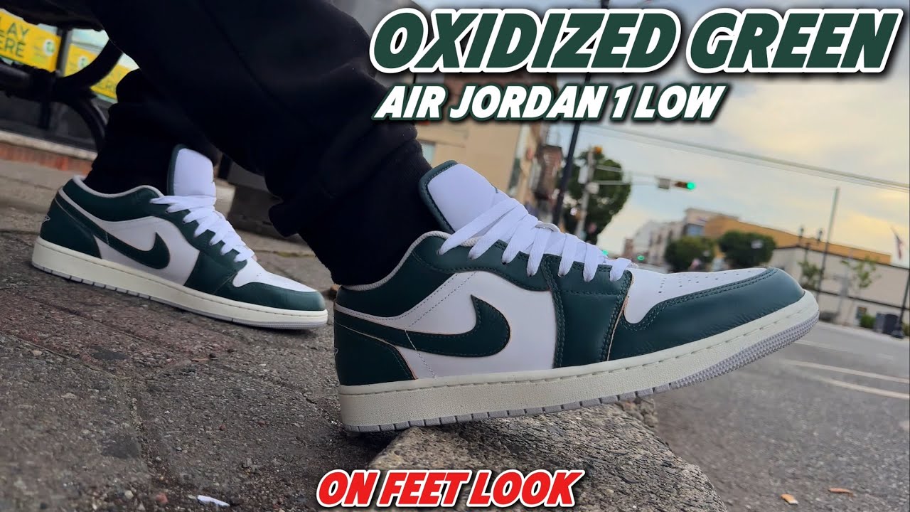 Air Jordan 1 Low Oxidized Green - On Feet Look 👀 - YouTube