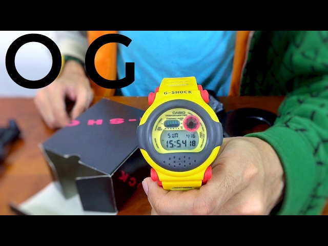 RARE 1994 released G-Shock DW-001J-9JF Thermo Data JASON - YouTube