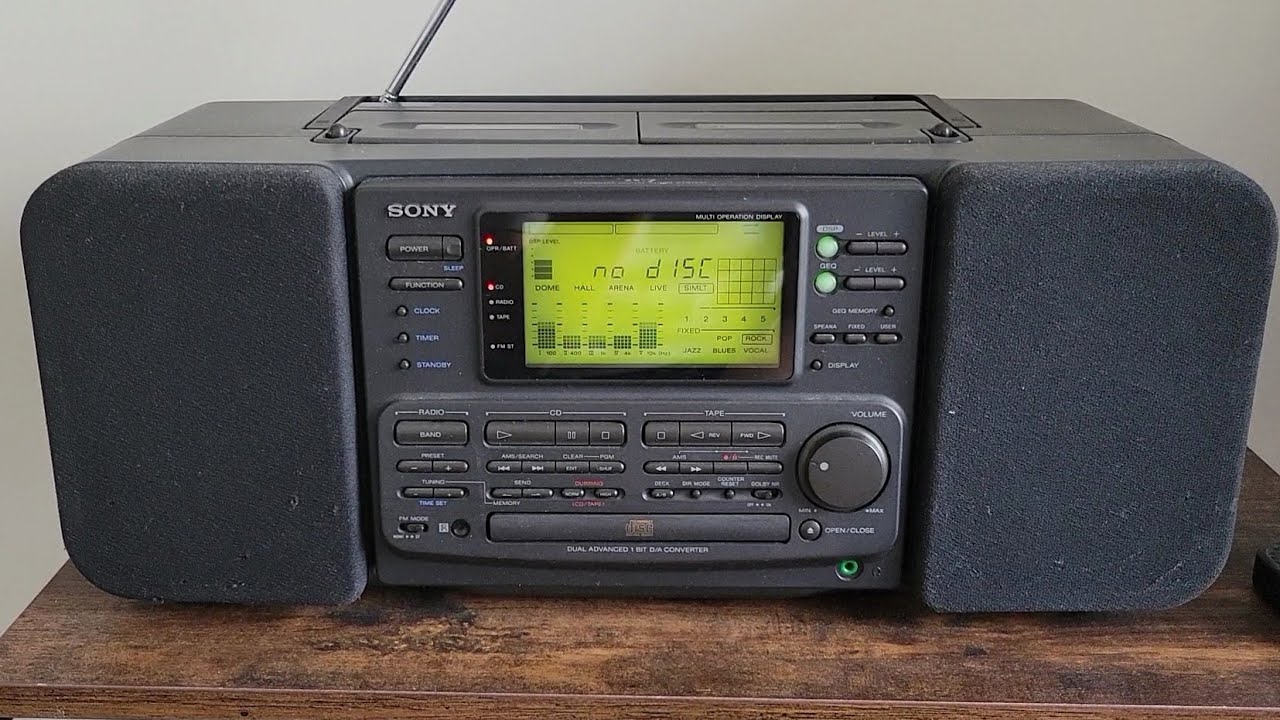 Sony ZS-7 Boombox - YouTube