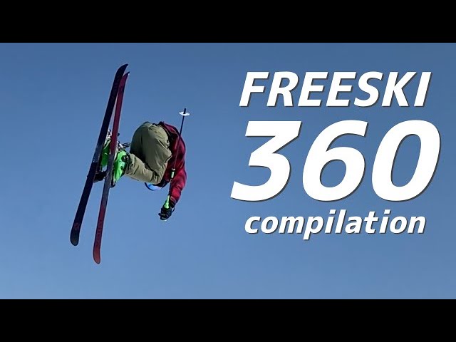 フリースタイルスキーの定番トリック360の様々なスタイル - YouTube