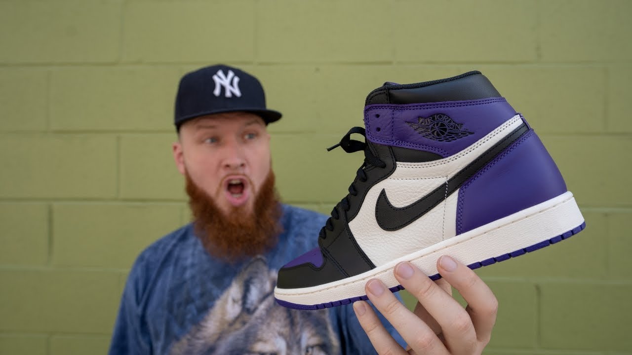 EARLY LOOK: NIKE AIR JORDAN 1 COURT PURPLE! - YouTube