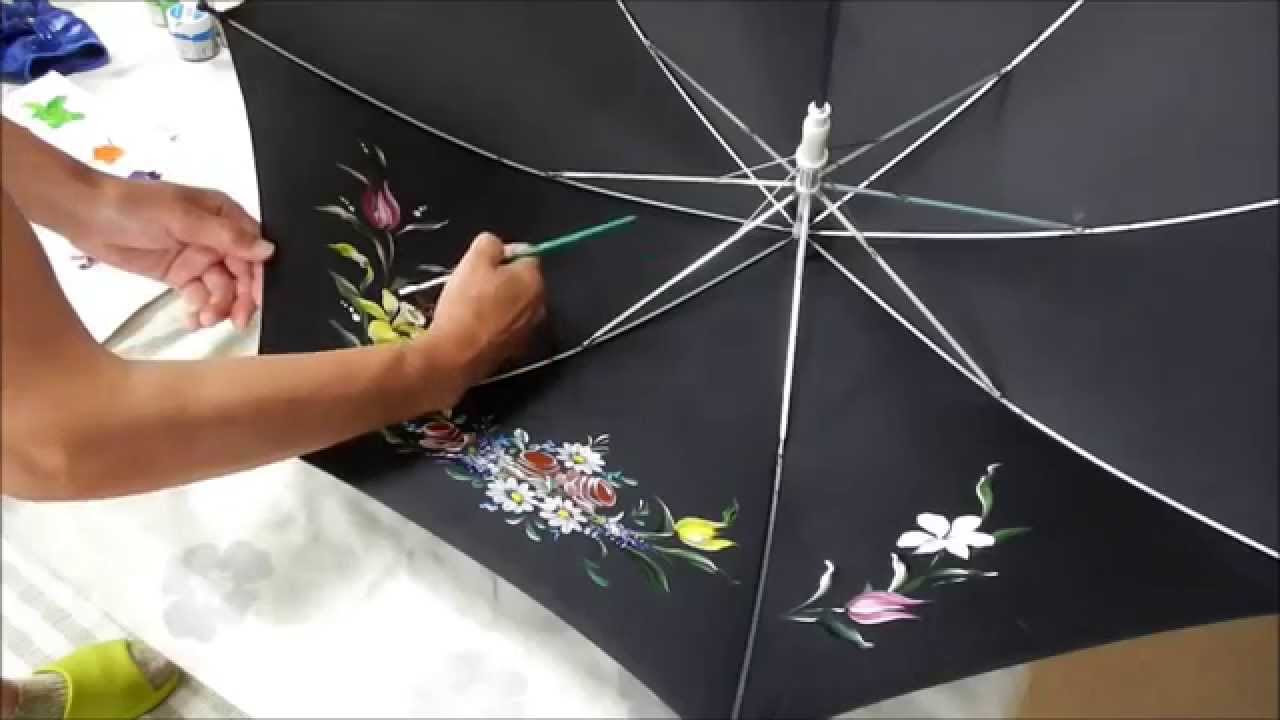 トールペイント】実践編④ 傘 2/8 - YouTube