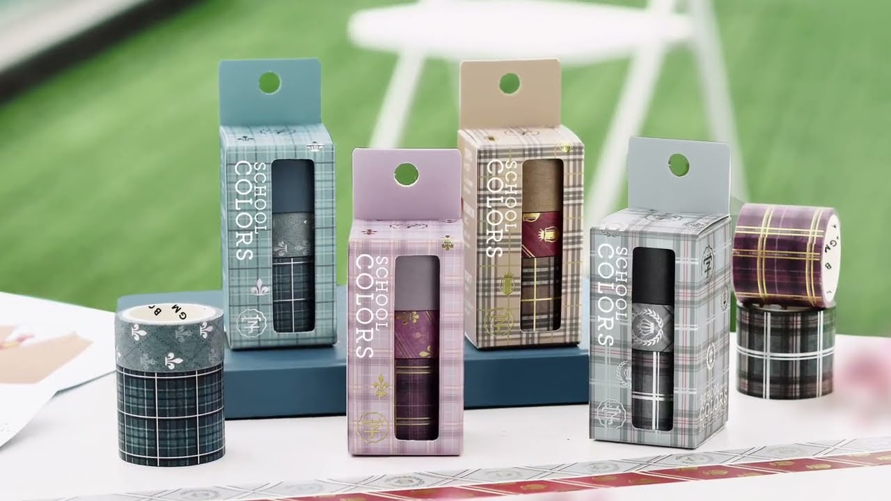 マスキングテープセット】箔押し 「SCHOOL COLORS」全4種類 - BGM