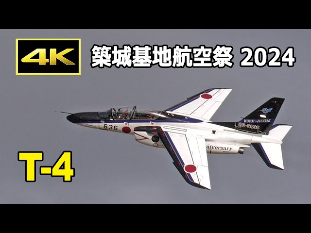4K] T-4 特別塗装機 航過飛行 - 築城基地航空祭 2024（11月24日