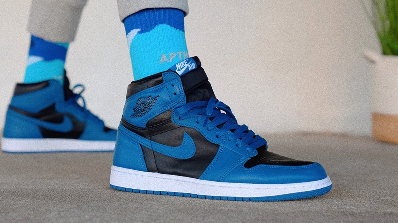 Air Jordan 1 Dark Marina Blue REVIEW & On Feet - YouTube