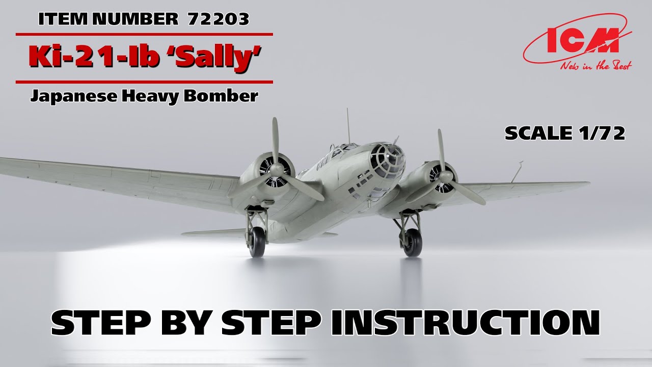 ICM | Ki-21-Ib 'Sally' Japanese Heavy Bomber | Step by step