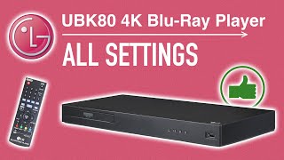 LG UBK80 4K Blu-Ray Player | All Settings - YouTube