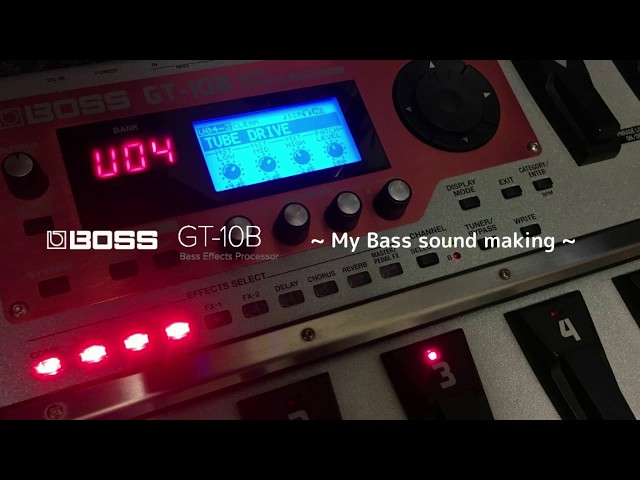 ドライブ感のあるベース音作り BOSS GT-10B ピック弾き 指弾き - YouTube