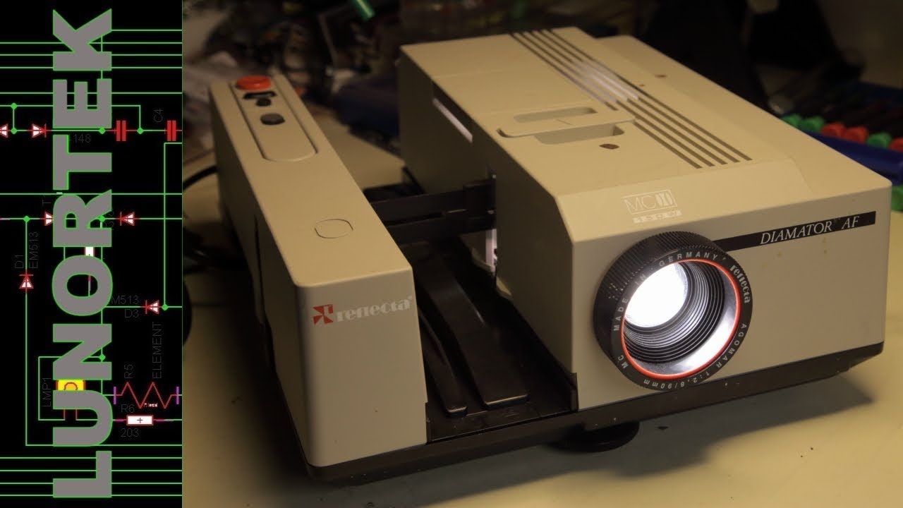 Inside a Reflecta Diamator AF slide projector - YouTube