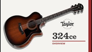 Taylor 324ce Acoustic-electric Guitar - Shaded Edgeburst | Sweetwater