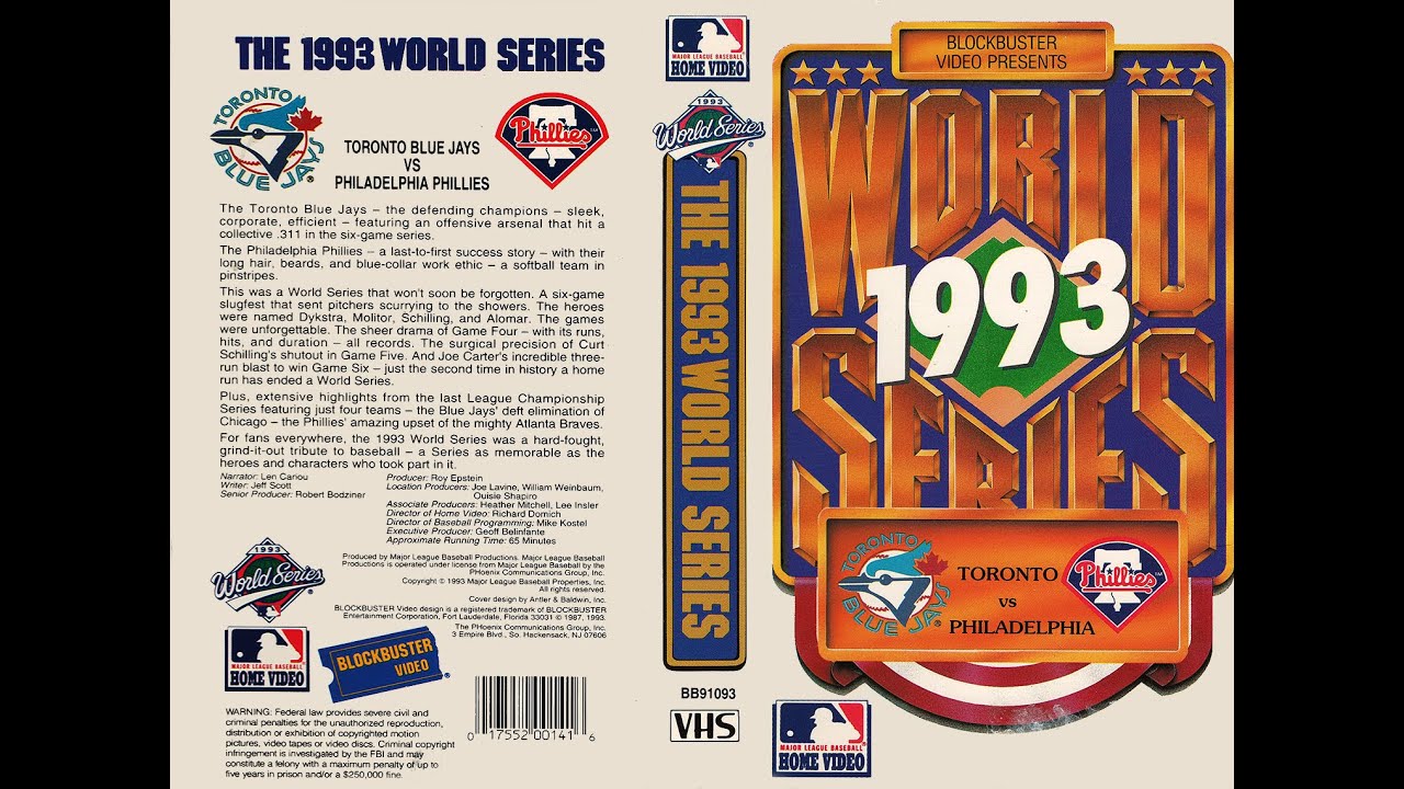 1993 World Series - Toronto Blue Jays Vs. Philadelphia Phillies