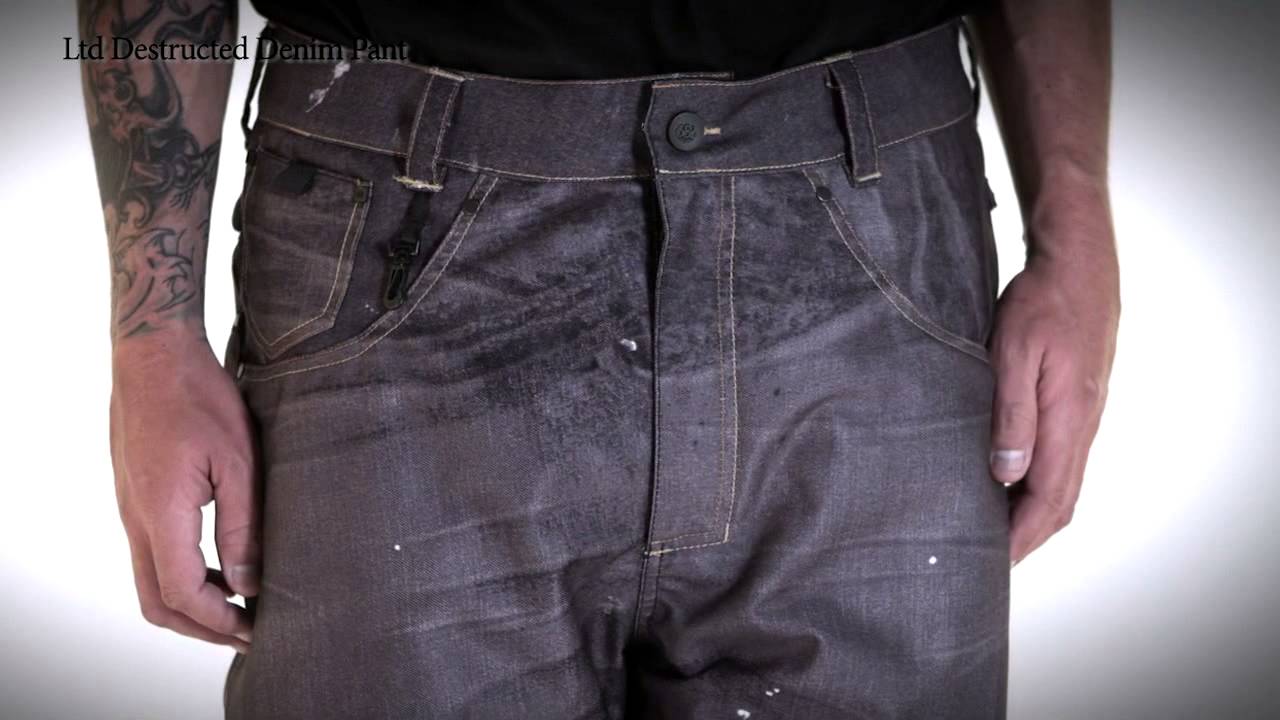 686 Ltd Destructed Denim Snowboard Pant 2013 - YouTube