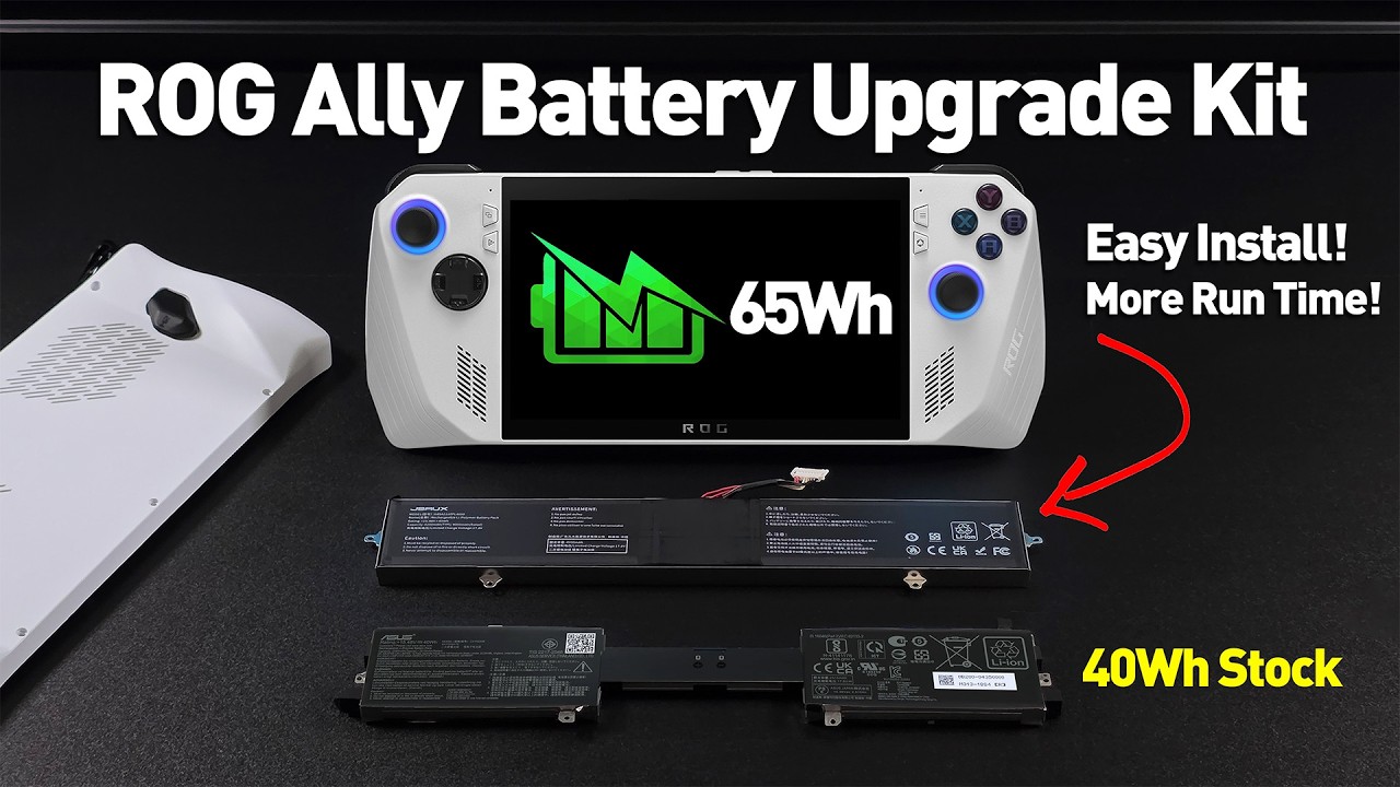 ROG Ally Battery Upgrade Kit From JSAUX! Easy Install More Run