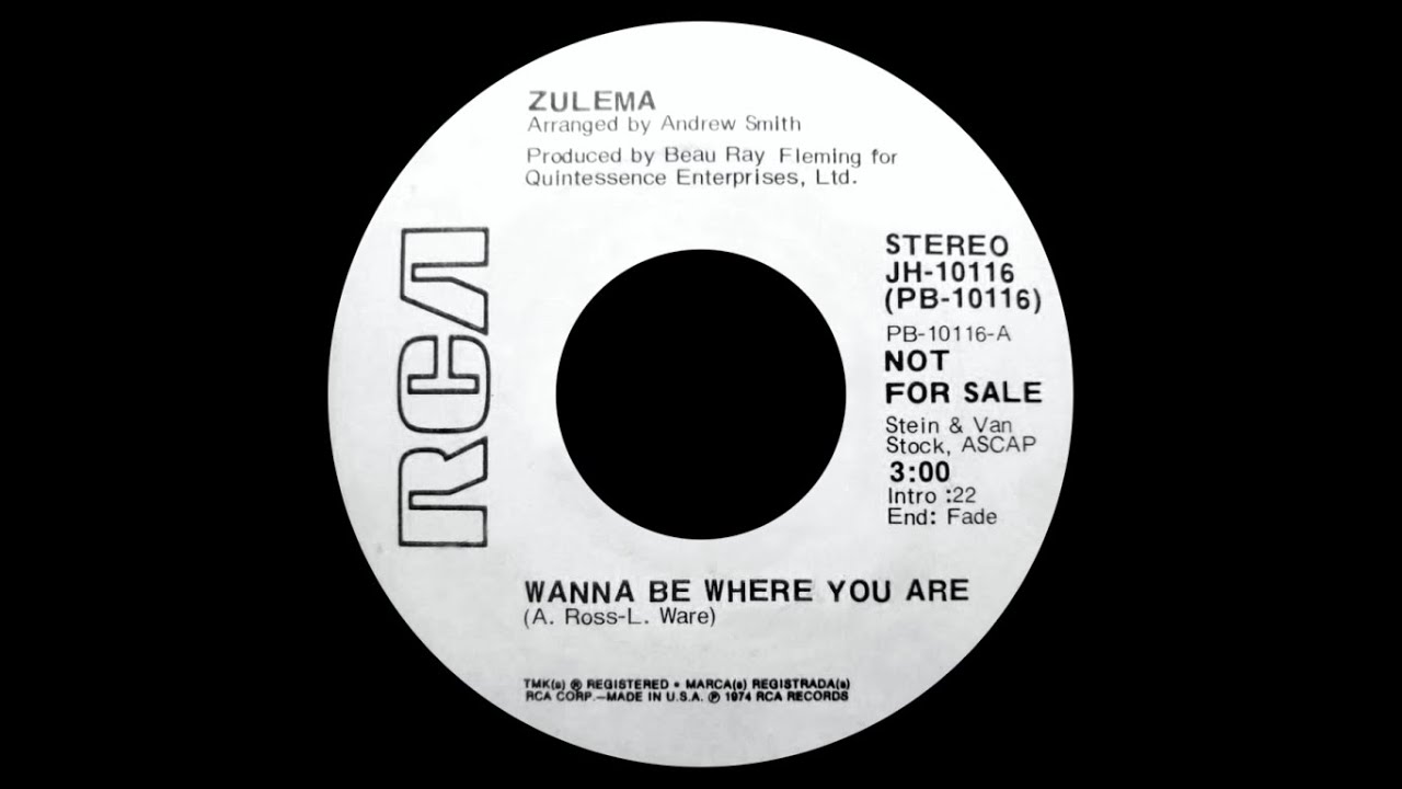 Zulema ‎– Wanna Be Where You Are ℗ 1974 - YouTube