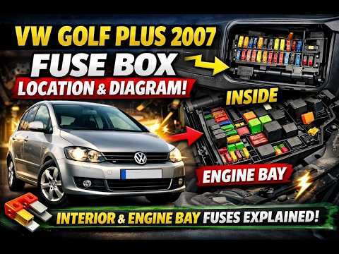 VW Golf Plus 2007 Fuse Box Location & Diagram | Interior & Engine