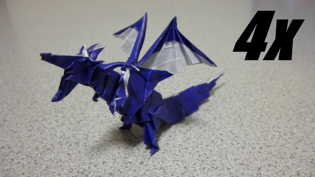 Origami Fiery Dragon 折り紙 折り方 ドラゴン 【Time-Lapse