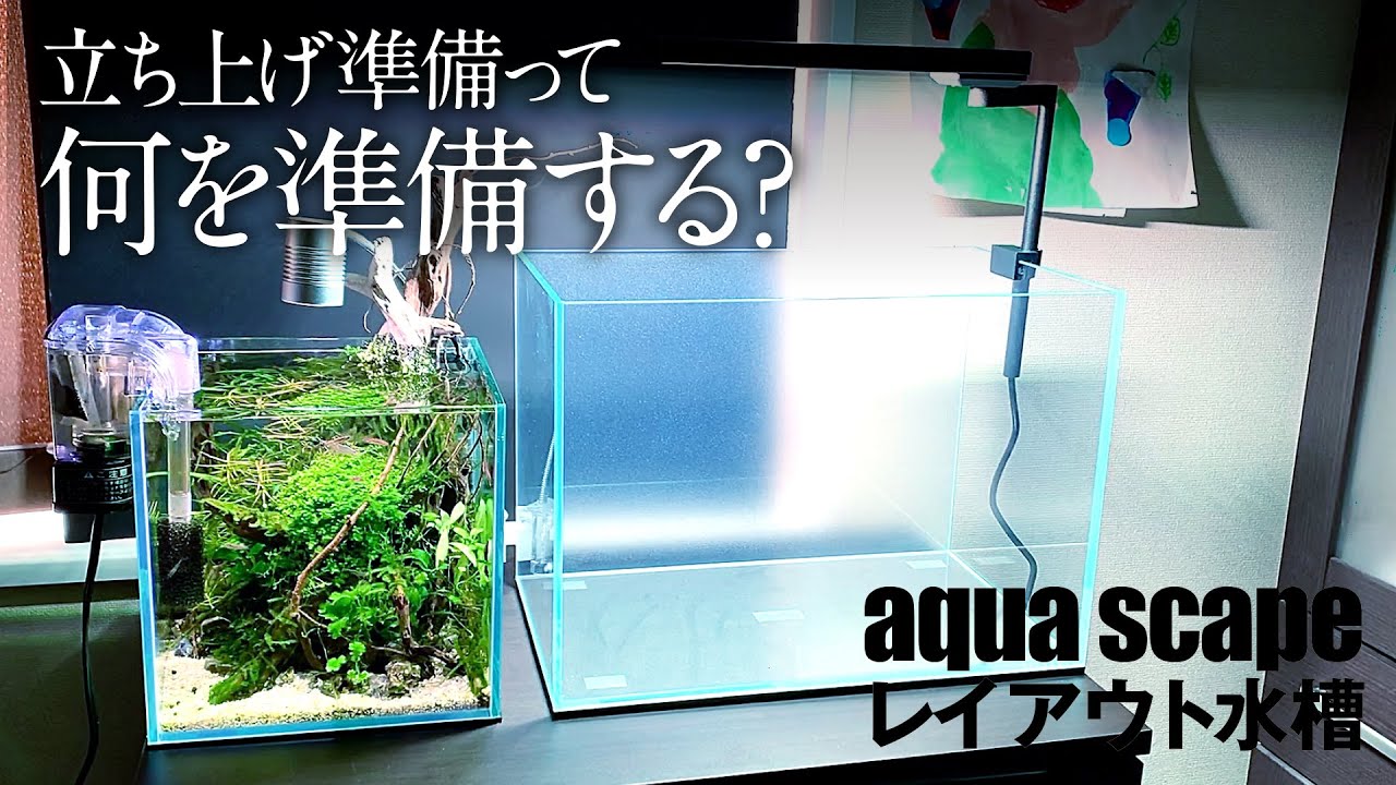 36cmアクアリウム】ミニM水槽 石組レイアウト始動！立ち上げ準備