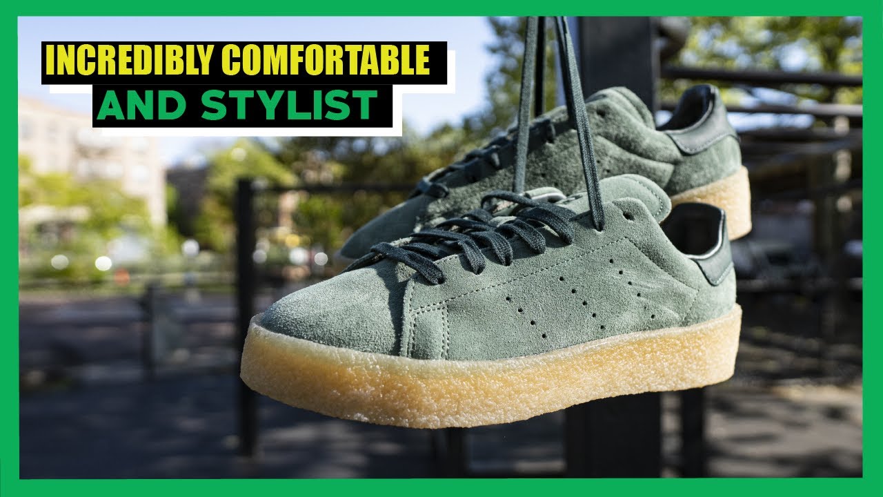 Adidas Stan Smith Crepe On Feet (QUICK) Reviews + Styling - YouTube