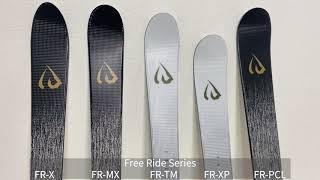 ID One USA Free Ride FRXP Ski - Comes black or Silver 160, 167