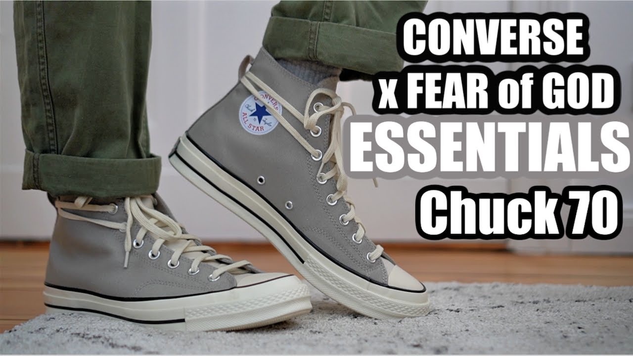 CONVERSE FEAR OF GOD ESSENTIALS CHUCK 70 - REVIEW + ON FEET AND