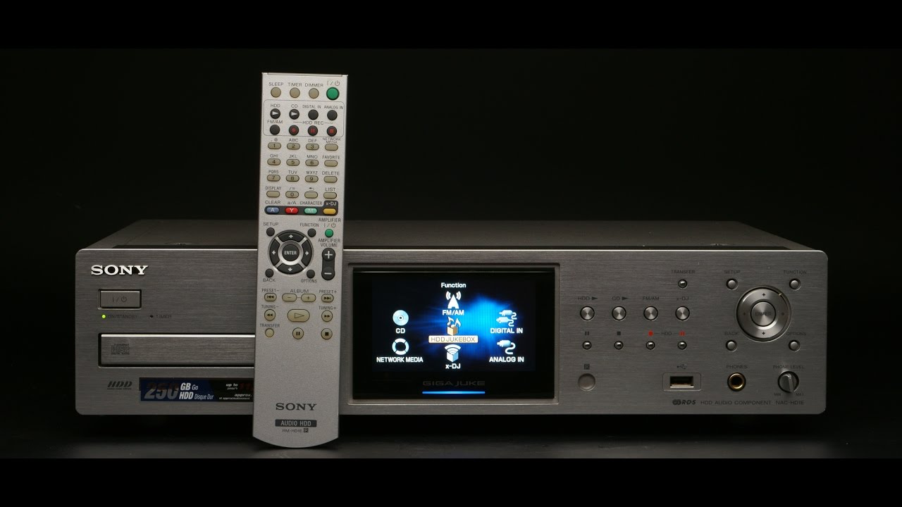 Sony NAC-HD1E HDD audio juke box - YouTube