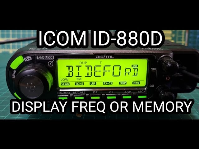 ICOM ID-880D View Memory Name or Frequency - YouTube